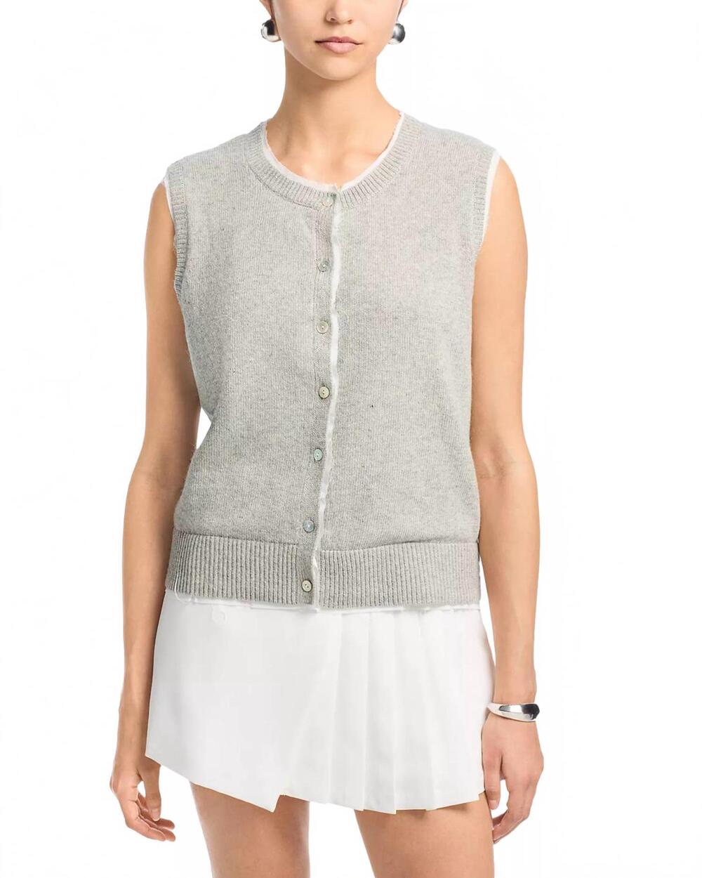NEW SIX/FIFTY maria sleeveless top in grey